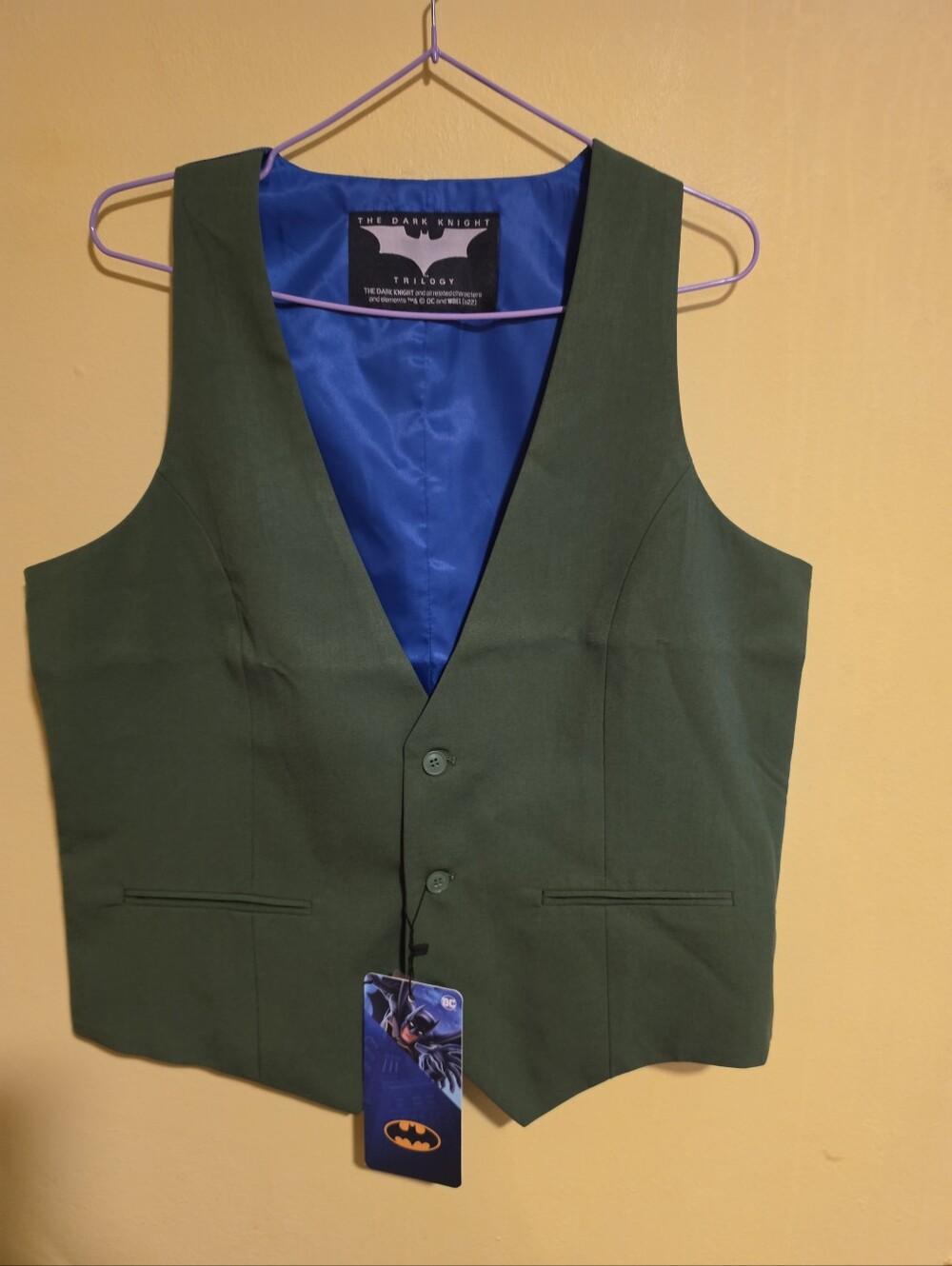 Batman The Joker Vest Adult Sz Large The Dark Knight Triology Halloween Costume